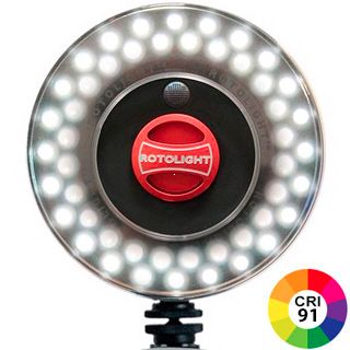 LED svetlo Rotolight RL48-B Stealth (CRI>91) + farebn filtre + driak / hot shoe