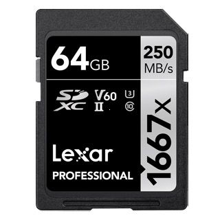 Lexar Pro 1667X SDXC U3 UHS-II (V60) R250/W120 64GB