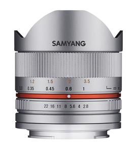 Samyang 8mm F/2,8 UMC Fish Eye II pre Fuji X silver