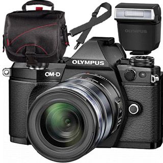 Olympus OM-D E-M5 Mark II black + ED 12-50mm black + blesk + TAKA Zadarmo !