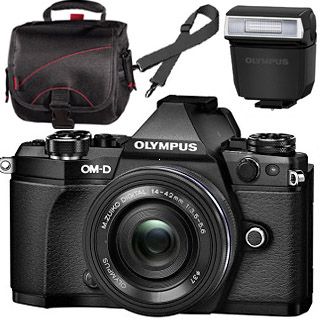 Olympus OM-D E-M5 Mark II black + ED 14-42mm black + blesk + TAKA Zadarmo !