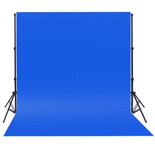 Držiak pozadia + modré fotopozadie 1,65 x 5m
