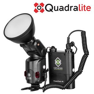 Quadralite Reporter 180 profesionálny blesk + power pack