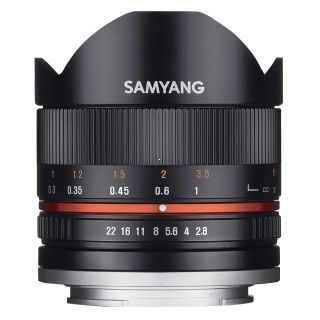 Samyang 8mm F/2,8 UMC Fish Eye II pre Fuji X black