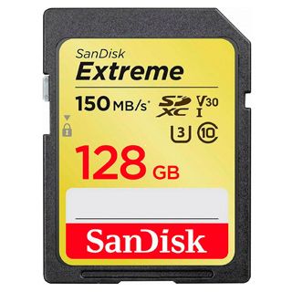 SanDisk Extreme SDXC Card 128 GB 150 MB/s Class 10 UHS-I U3 V30