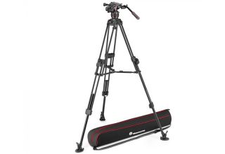 Videostatv Manfrotto Nitrotech 608 + 645 Fast Twin Alu Tripod MVK608TWINFA