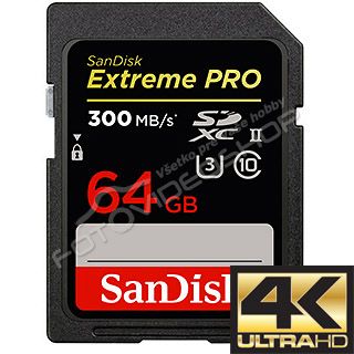 SanDisk 64GB Extreme Pro SDXC UHS II 300MB/s